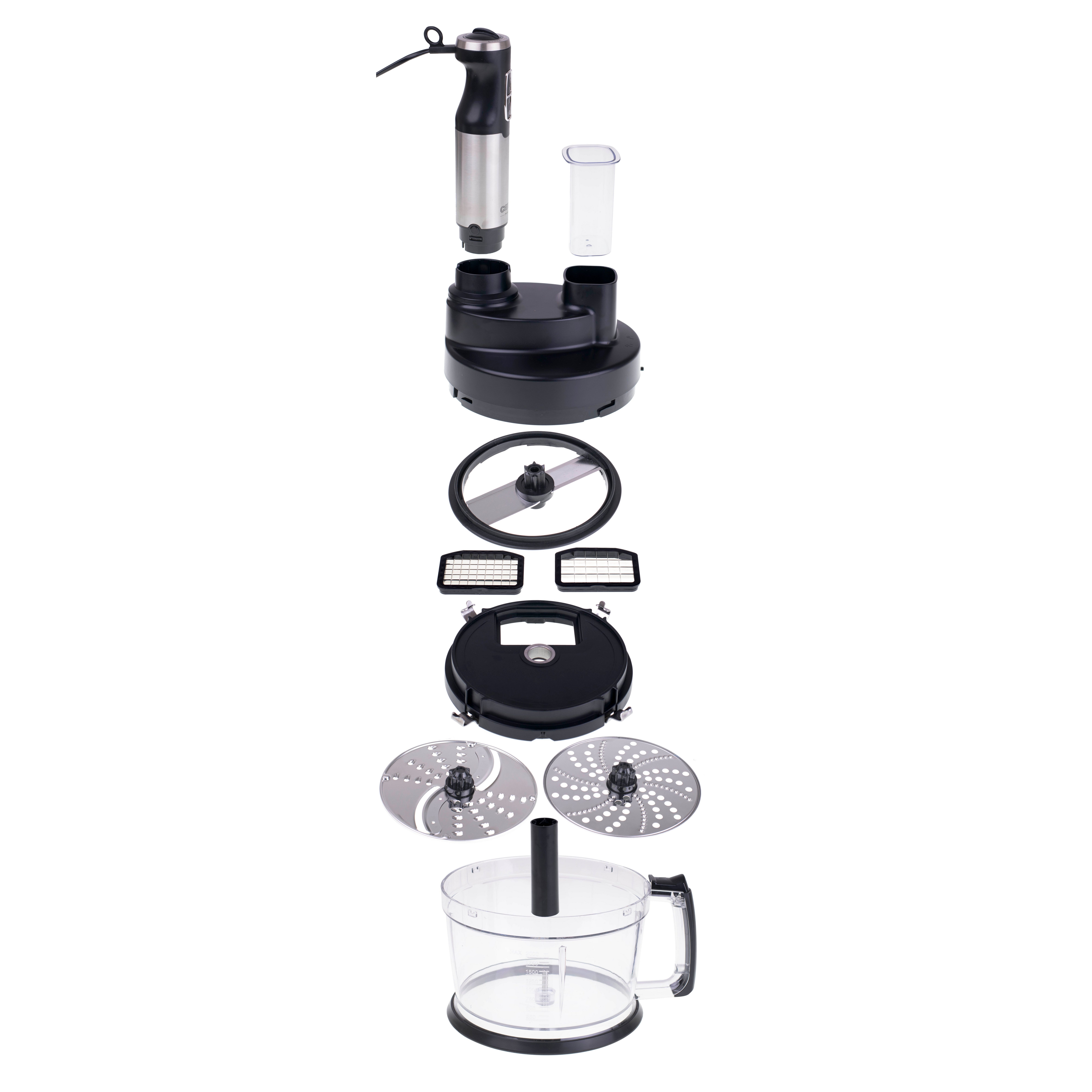JUNG Handmixer CAMRY CR4623 Elektrische Stabmixer Set, Zerkleinerer Küche elektrisch, 1000,00 W, Multizerkleinerer Gemüseschneider Zwiebelschneider Stabmixer Pürieren