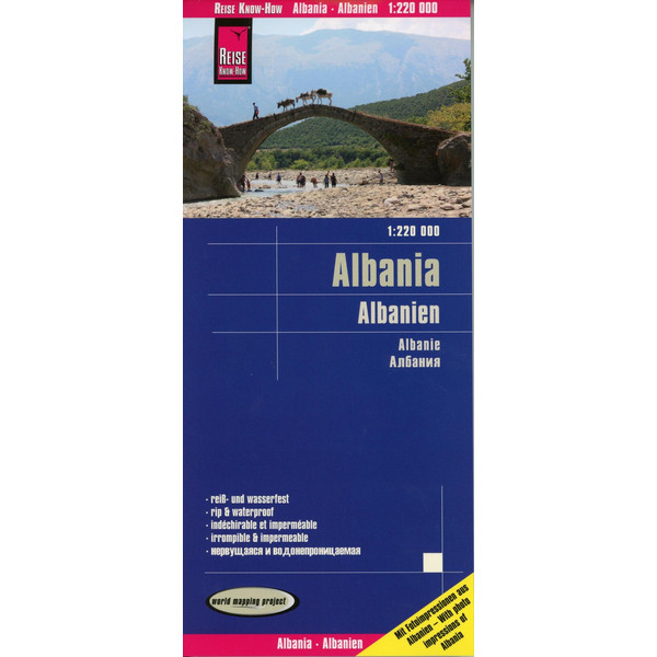 Reise Know-How Landkarte Albanien / Albania 1:220.000 - Straßenkarte