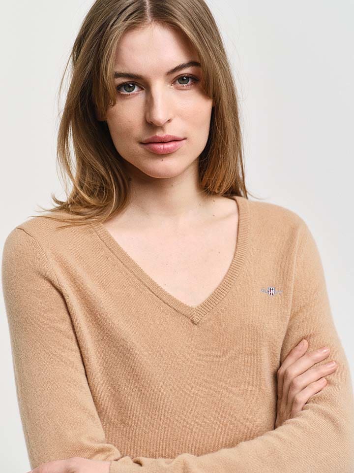 Gant Wollpullover in Camel günstig kaufen
