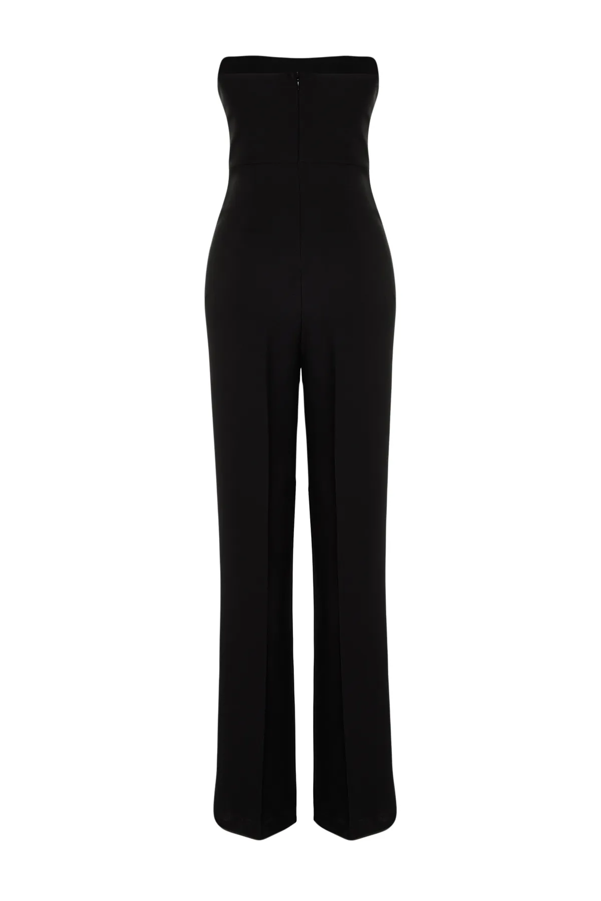 Trendyol Collection  Schwarzer Jumpsuit mit gewebtem Korsettdetail