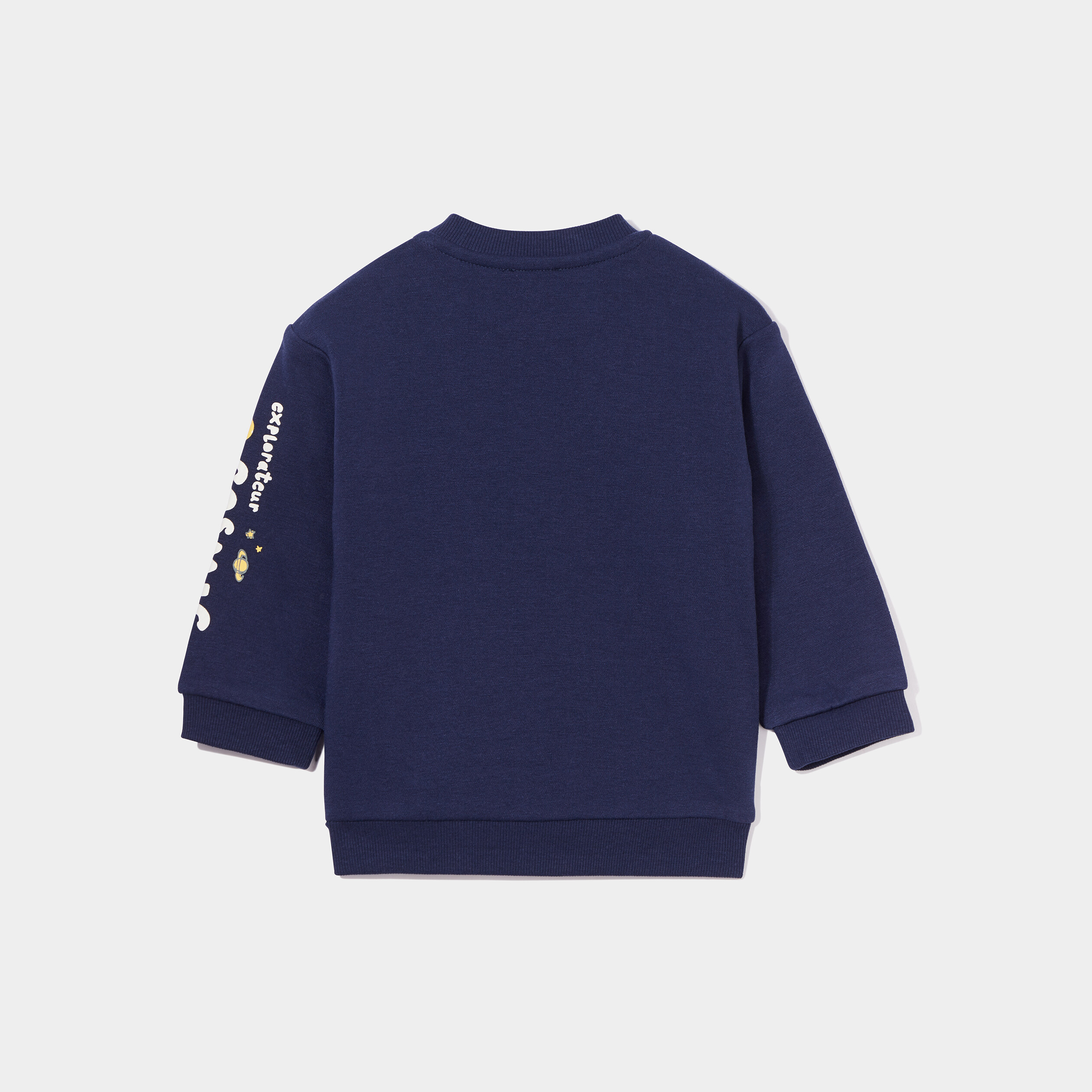 Sweat épaule boutonnée avec poche bleu marine bébé garçon | La Halle
