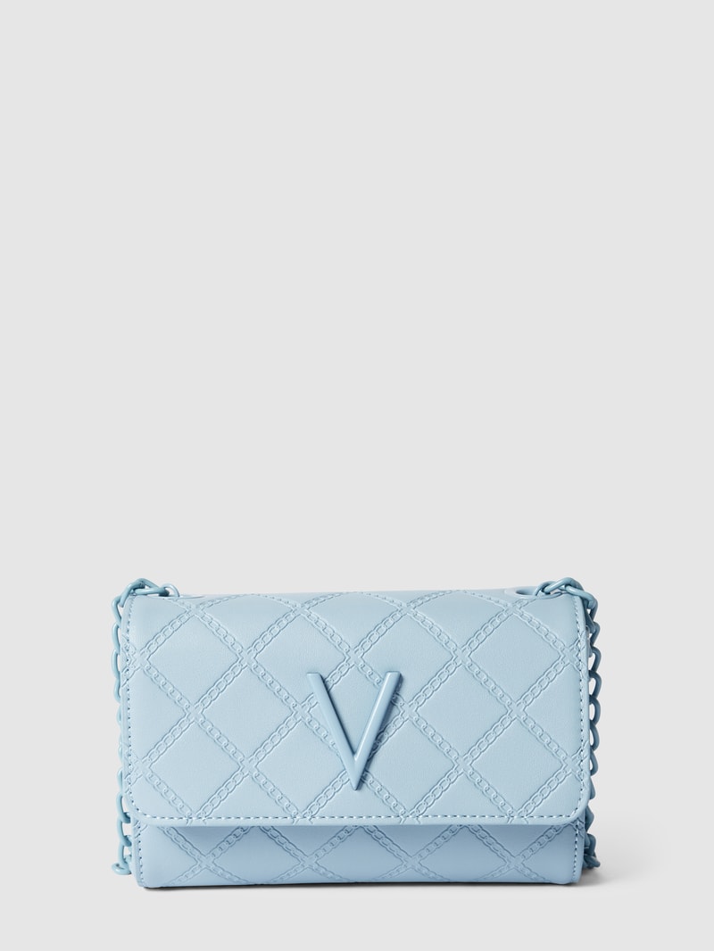 Handtasche mit Allover-Muster Modell 'BLUSH' in hellblau