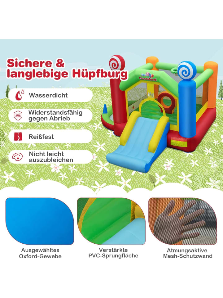 COSTWAY Hüpfburg mit Gebläse in Bunt günstig kaufen onesize