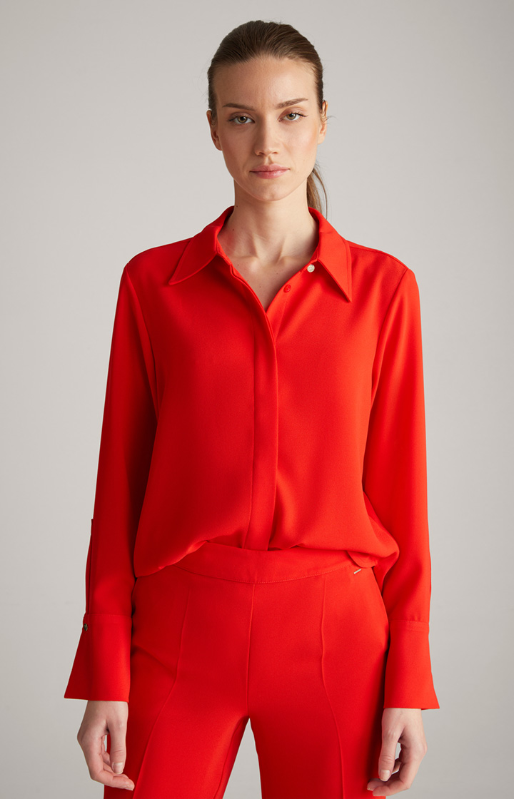 Crêpe-Bluse in Rot