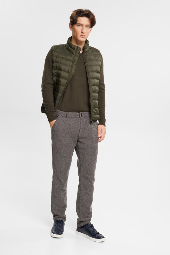 Fischgrat-Hose Slim Fit