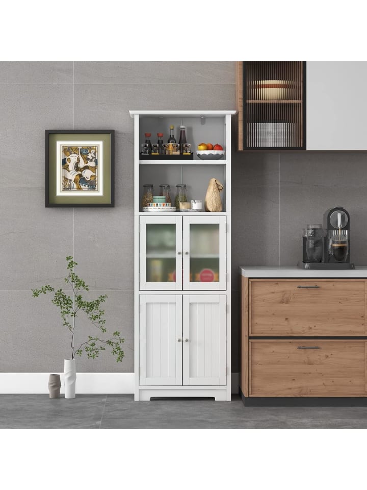 COSTWAY Badezimmerschrank 163cm in Weiß günstig kaufen onesize