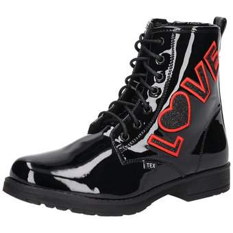 Puccetti Schnür Boots in schwarz