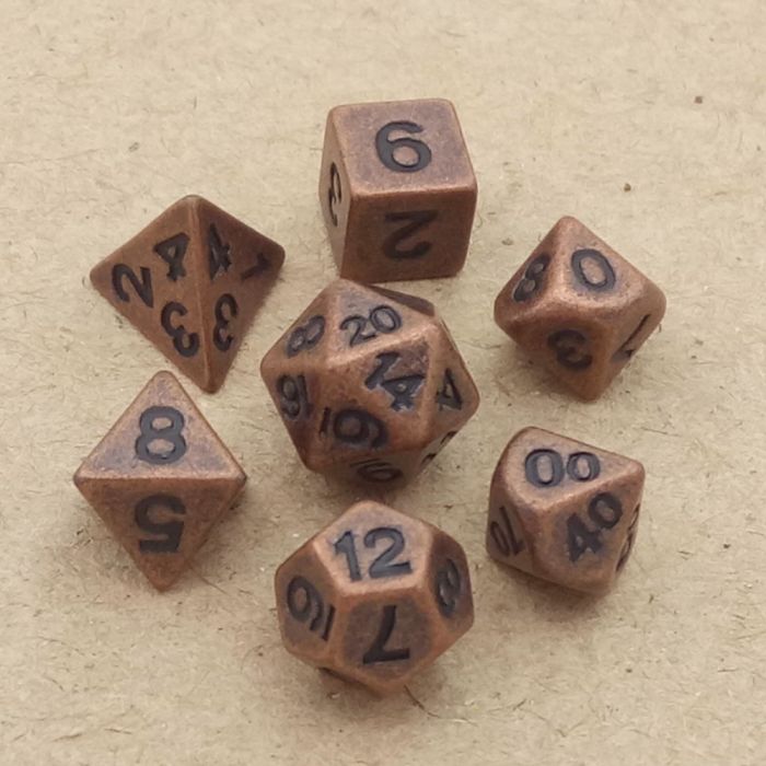 Mini Würfelset aus Metall