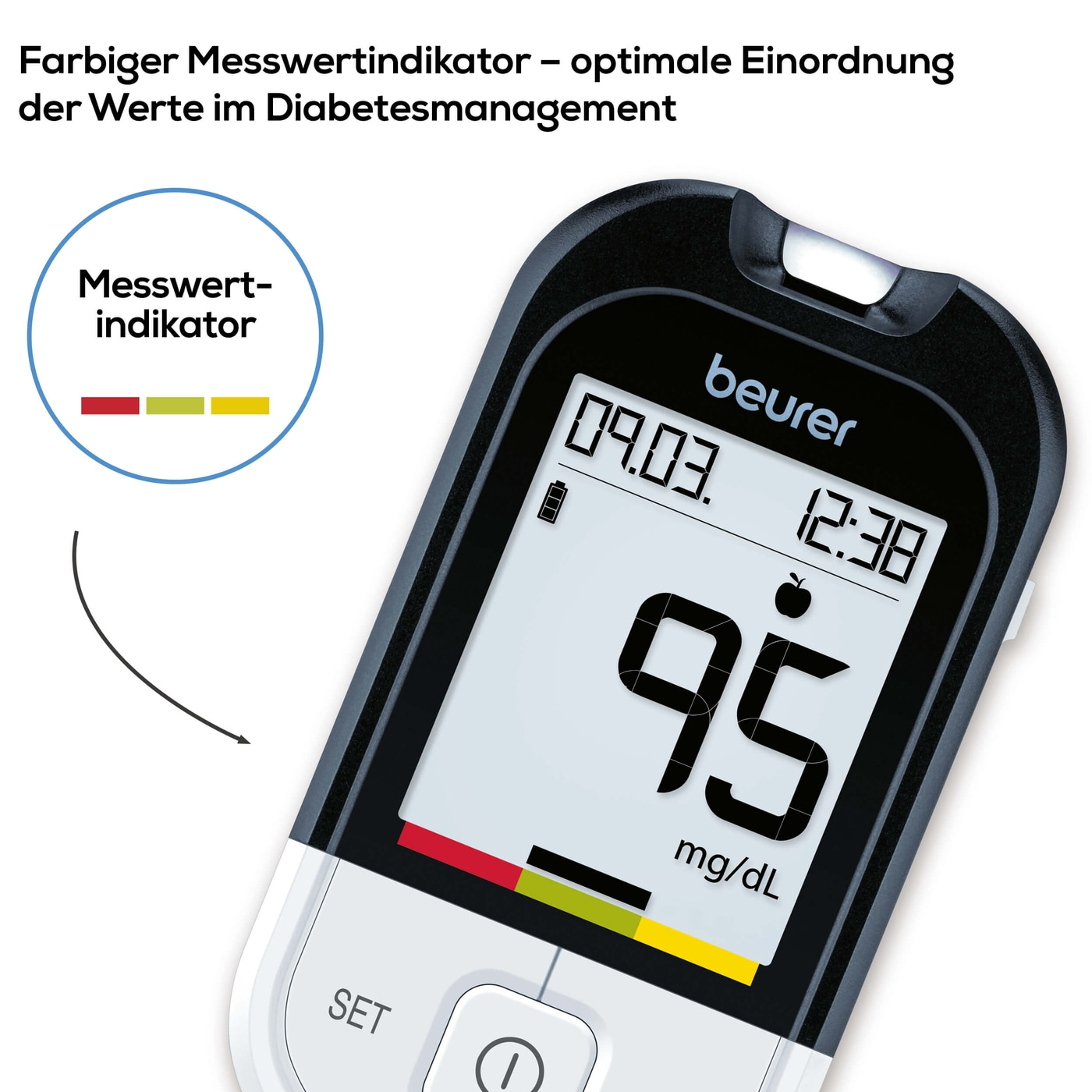 Beurer Blutzuckermessgerät GL 48 mg/dL-Schnell & präzise