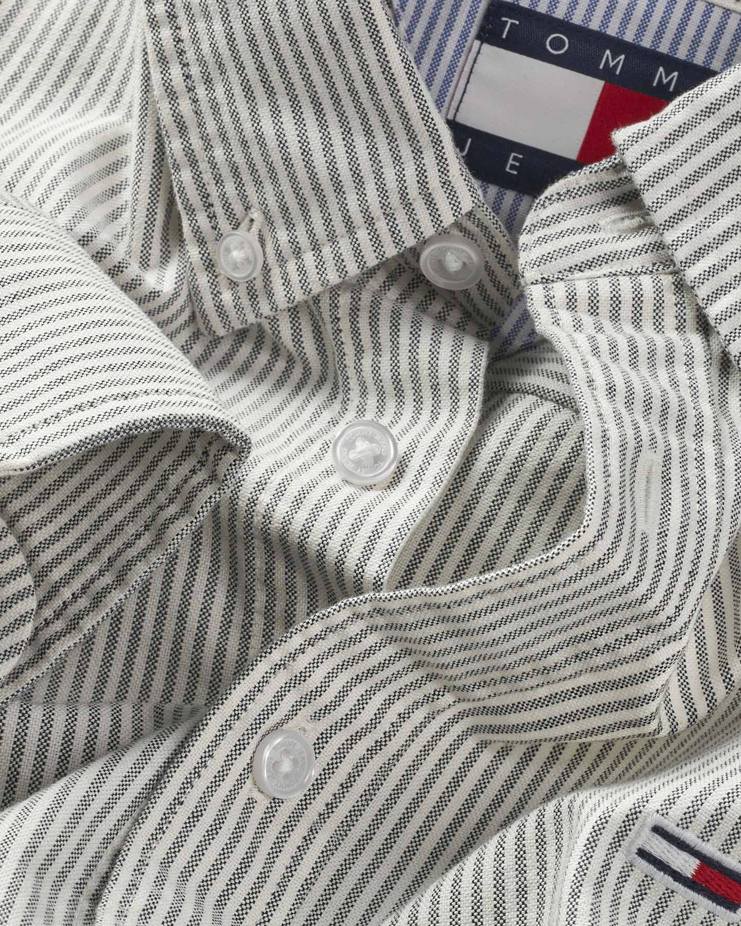 Camicia Tommy Hilfiger Slim Oxford Strip M DM0DM20668-C1G