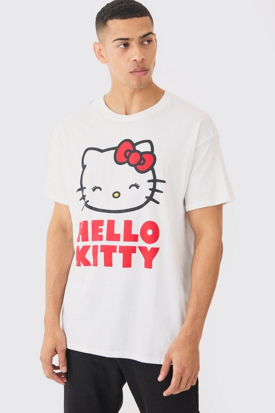 Oversize T-Shirt mit lizenziertem Hello Kitty Print