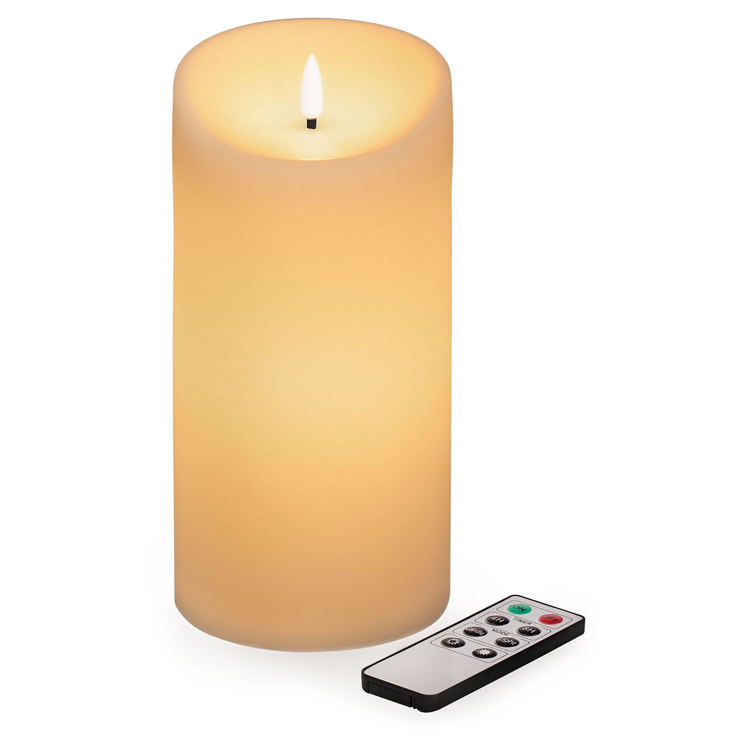 LED Outdoor Kerze, mit Timer, creme, 20 x 10 cm