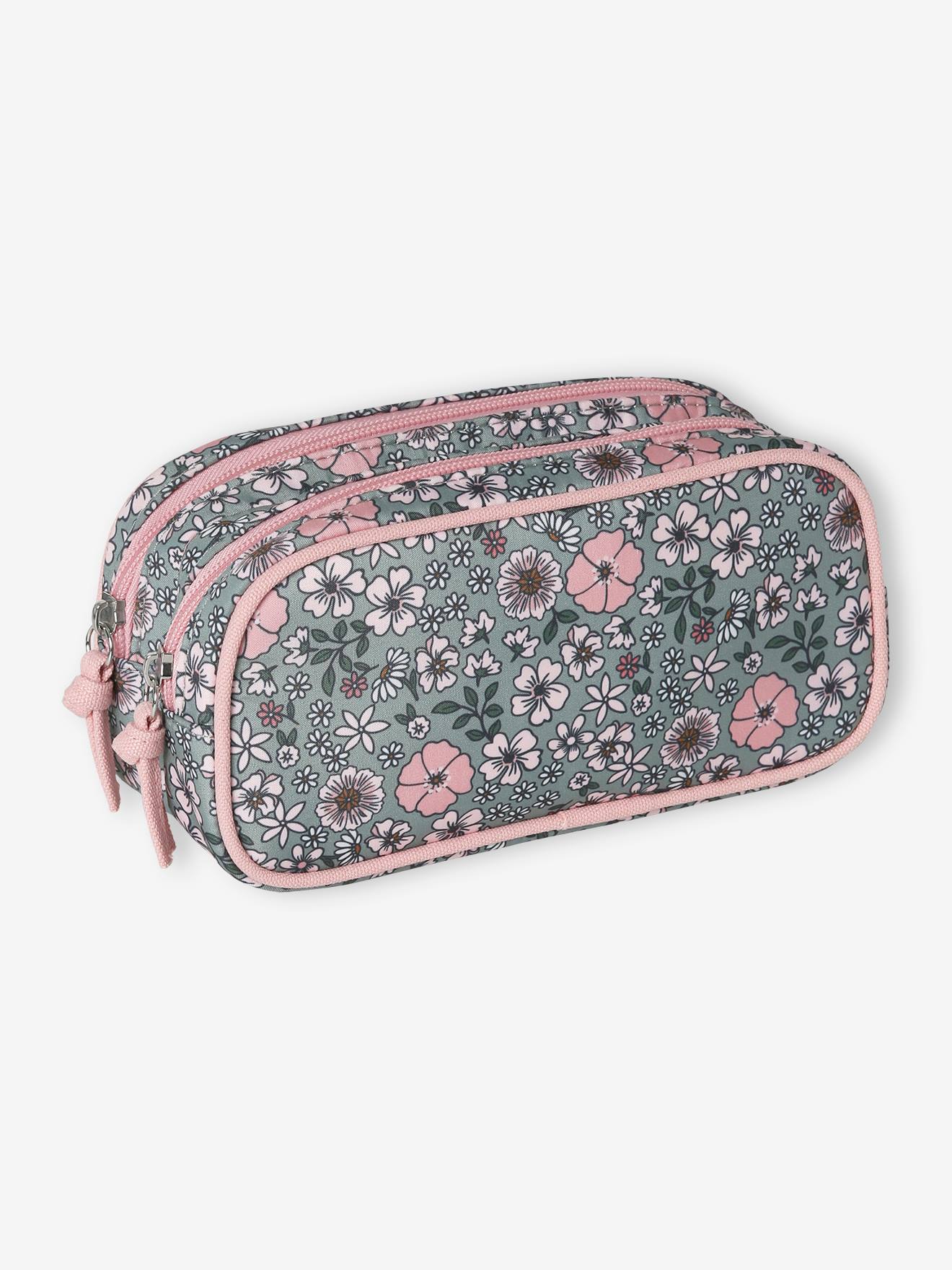 Trousse d'écolière à fleurs 