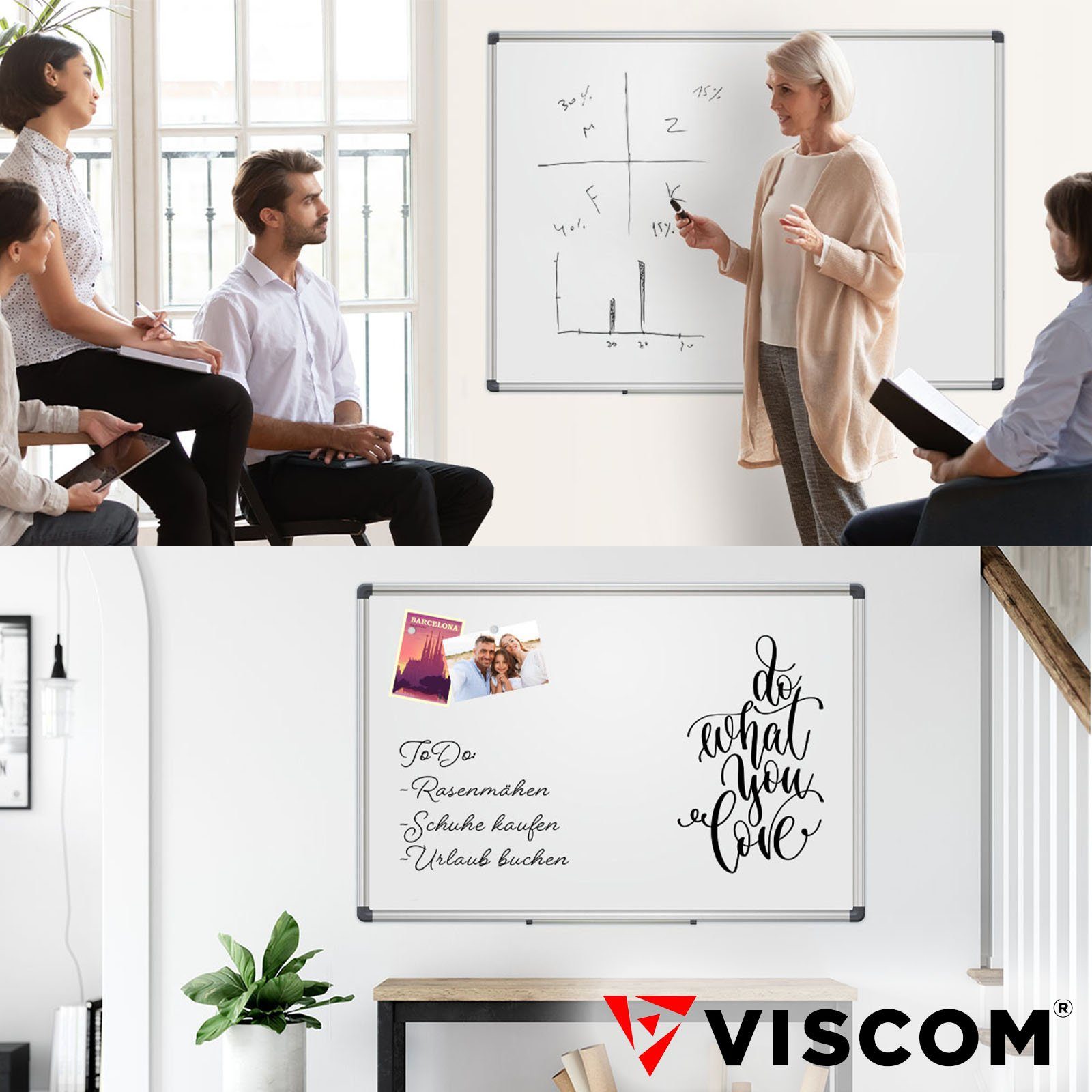 Viscom Memoboard MATCH CLASSIC, Whiteboard magnetisch - Magnettafel in 8 Größen