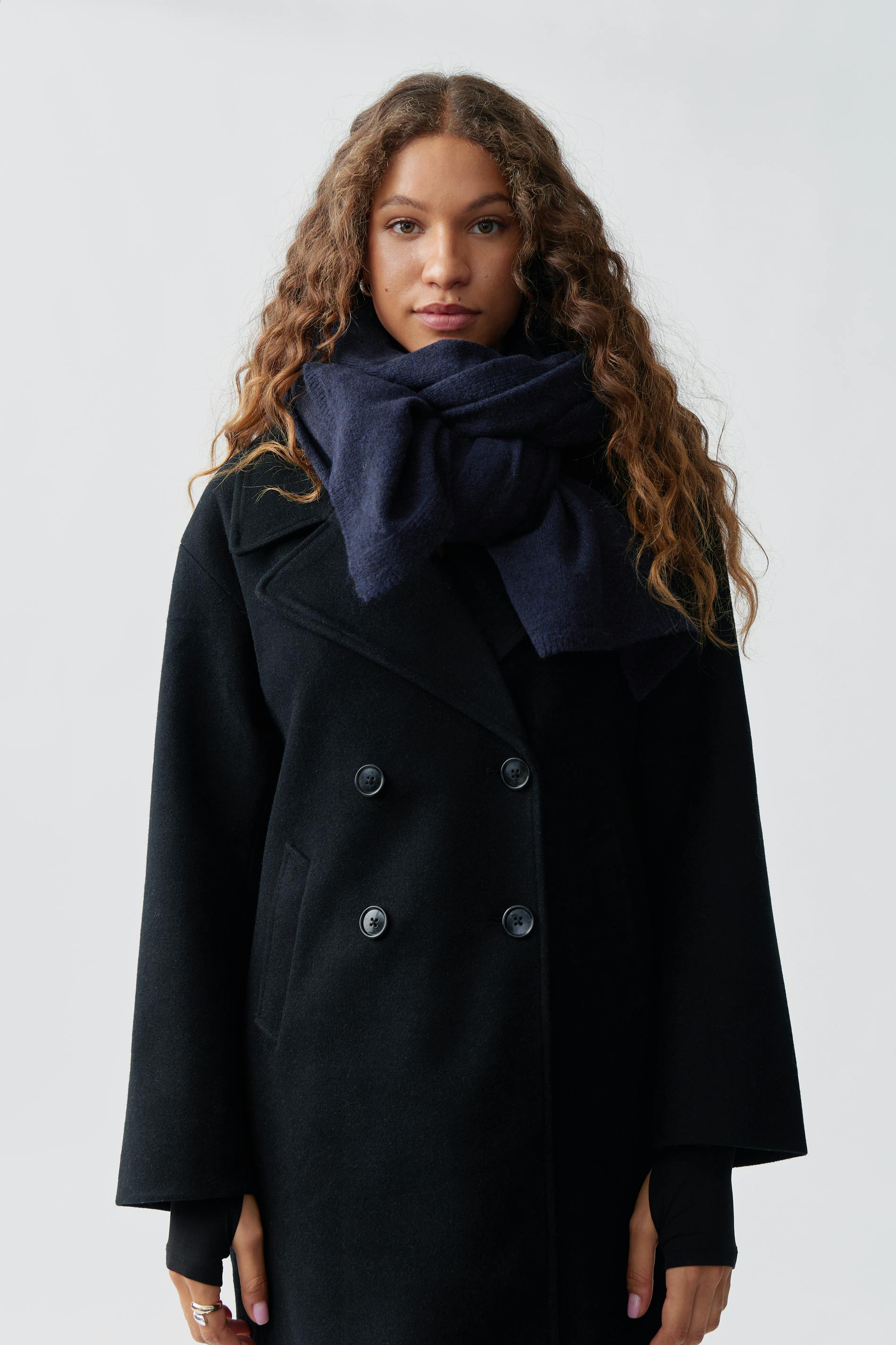 Soft knitted scarf