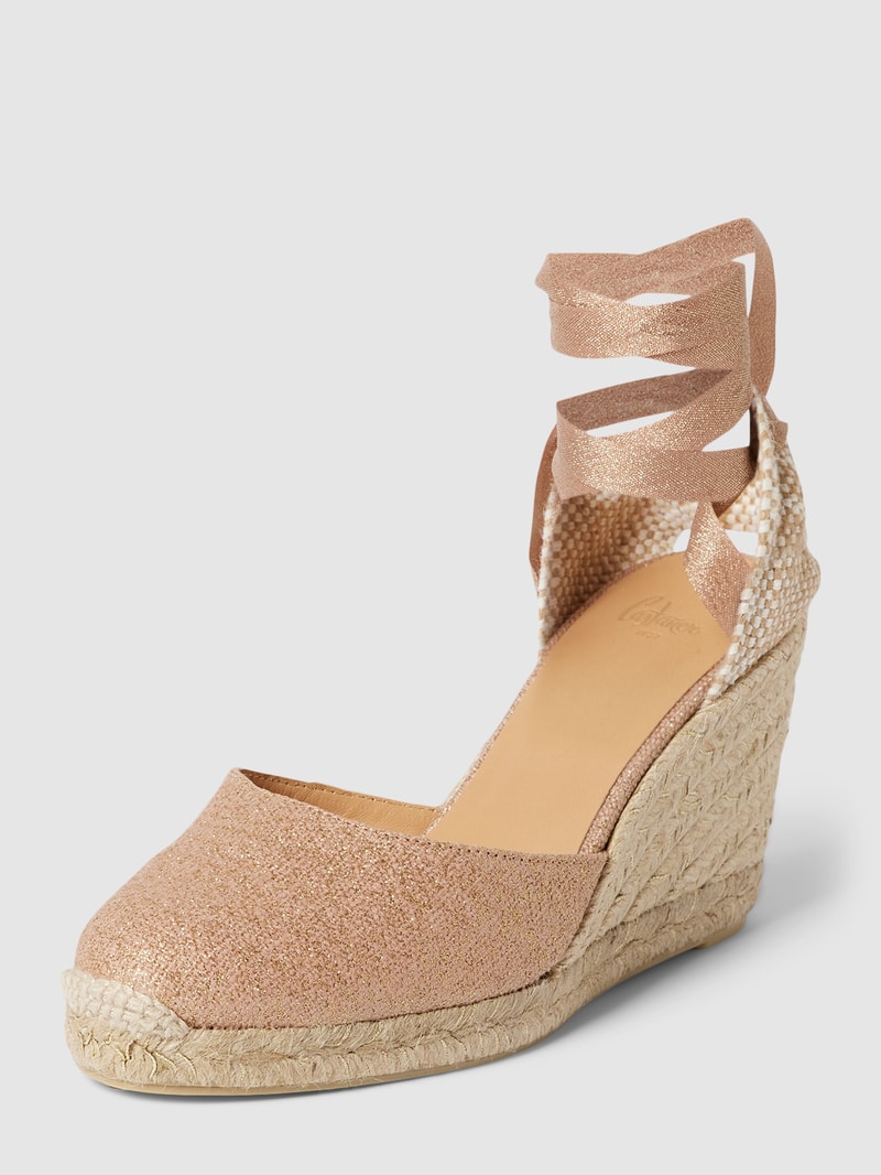 Wedges mit Effektgarn Modell 'CARINA' in hellrosa