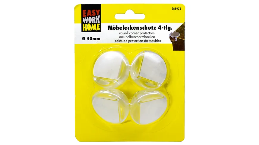 EASY WORK Möbelschutzecken 4er Set transparent