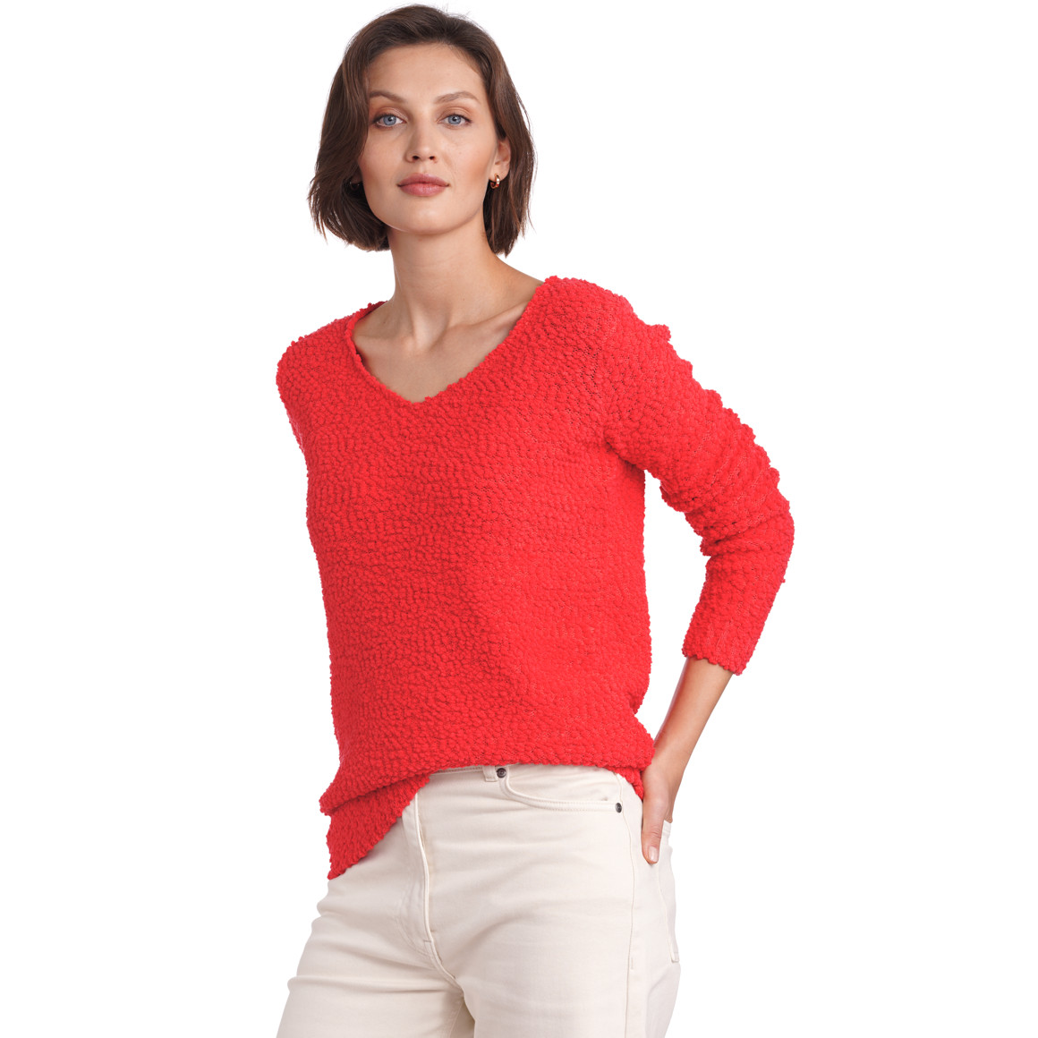 Damen Strickpullover in Chenille-Optik