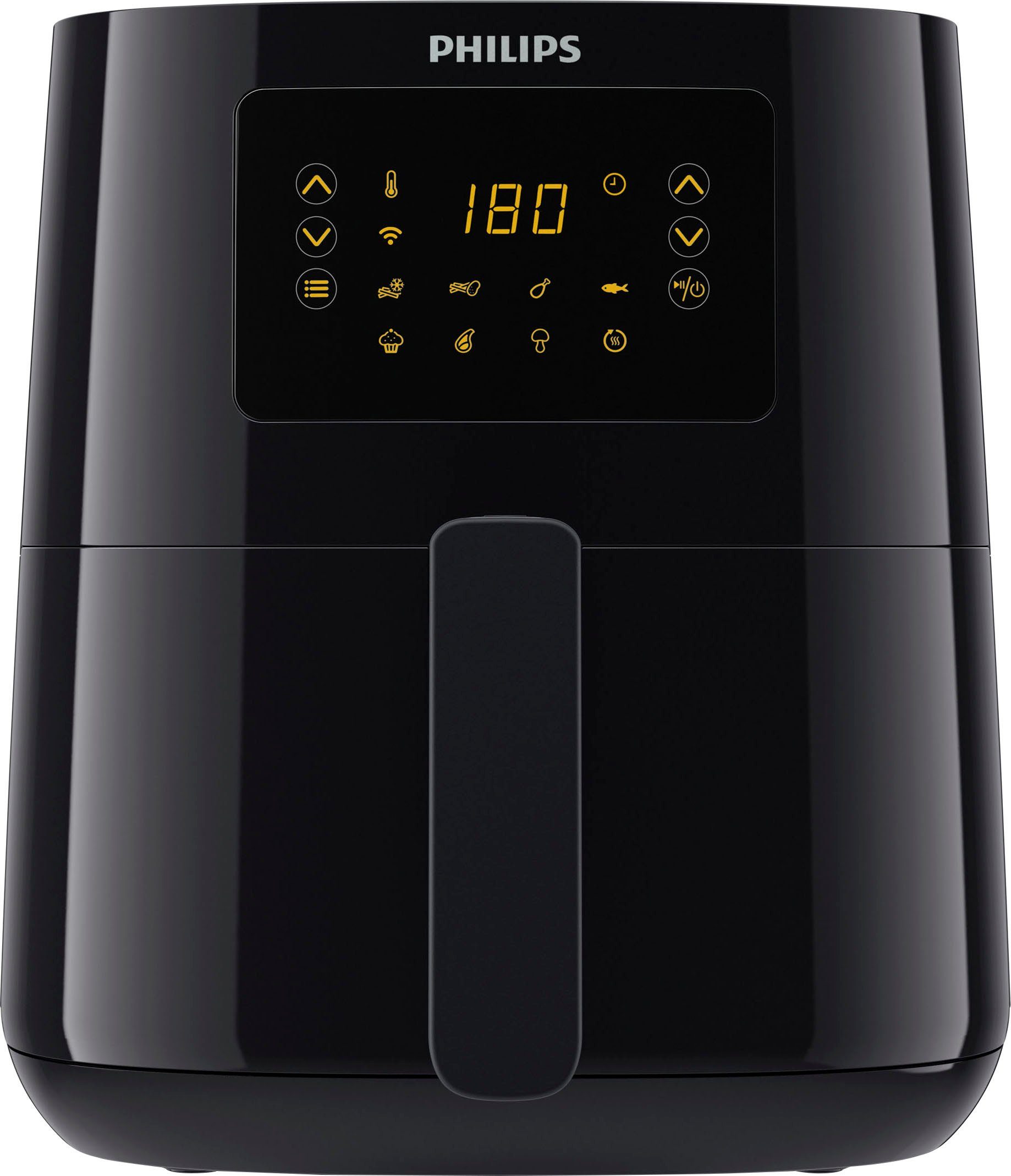 Philips Heißluftfritteuse HD9255/90 Airfryer Essential Connected, 1400 W, Rapid Air Heißlufttechnologie, digitales Display, mit W-Lan