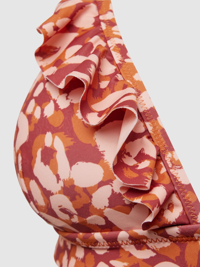 Bikini-Oberteil mit Allover-Muster Modell 'BOBBY' in rosa