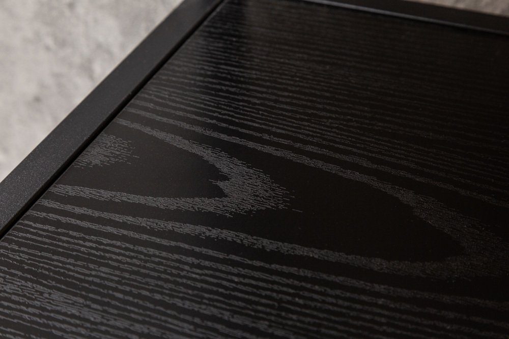 riess-ambiente Standregal SLIM LINE 185cm schwarz, Einzelartikel 1-tlg., Wohnzimmer · Holzwerkstoff · Metall · mit Ablage · Industrial