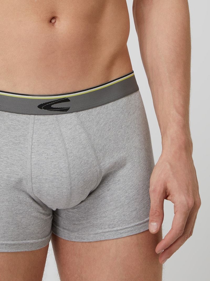 Trunks mit Stretch-Anteil im 2er-Pack in mittelgrau meliert