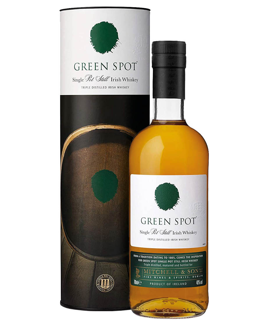 Single Pot Still Irish Whiskey Green Spot Mitchell & Son 0,7 ℓ, En Étui