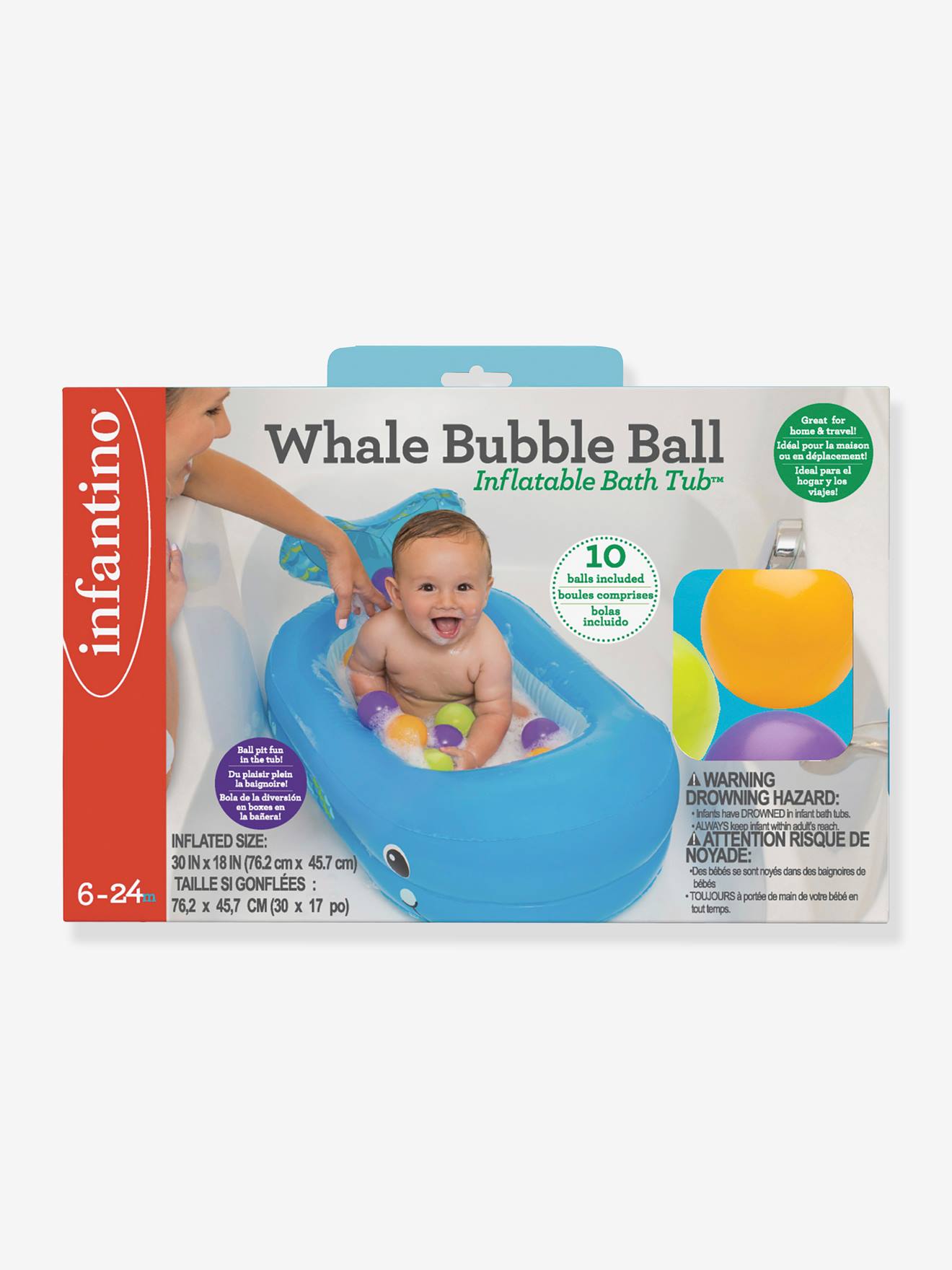 Infantino Aufblasbare Baby Badewanne INFANTINO - blau