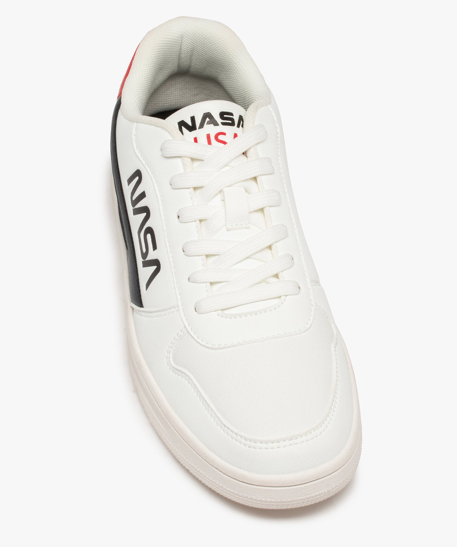 Baskets homme bicolores à lacets – Nasa blanc | GEMO