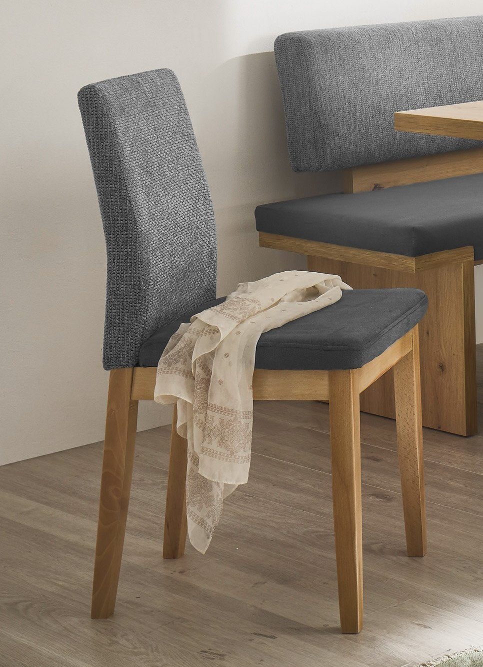 Trendmöbel24 Eckbankgruppe Eckbank Eckbankgruppe MANZANO 197x157 cm - Tisch Varese Artisan Eiche, (4-tlg)