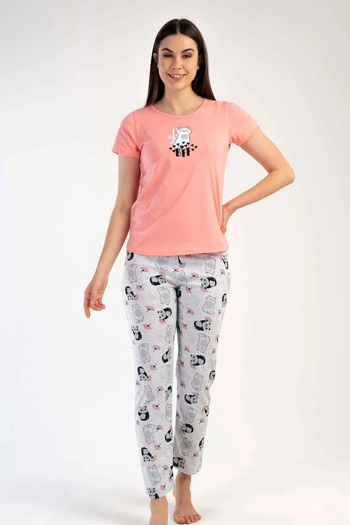 C&City  Kurzarm-Pyjama-Set Pink-441020