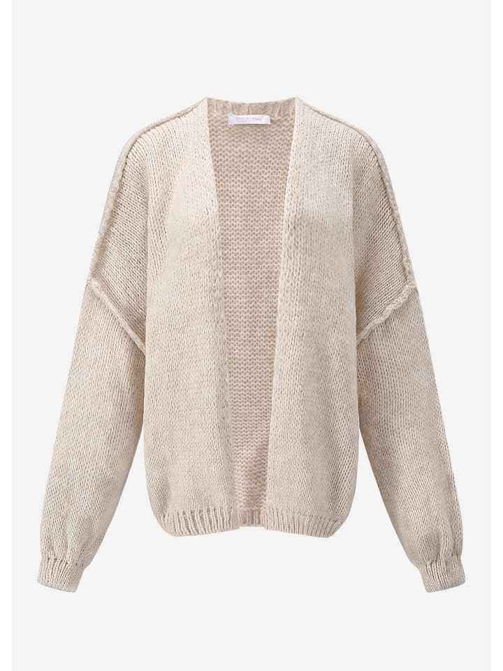 SASSYCLASSY Cardigan mit Außennähten in Beige günstig kaufen