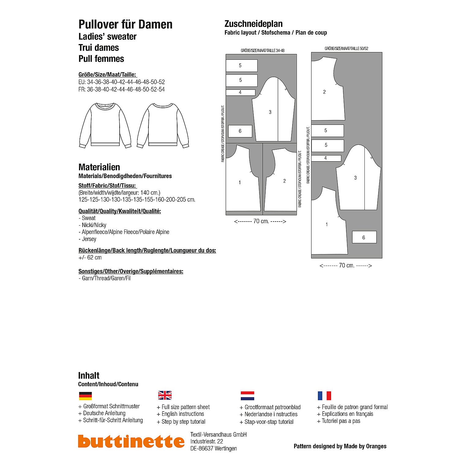 buttinette Schnitt 