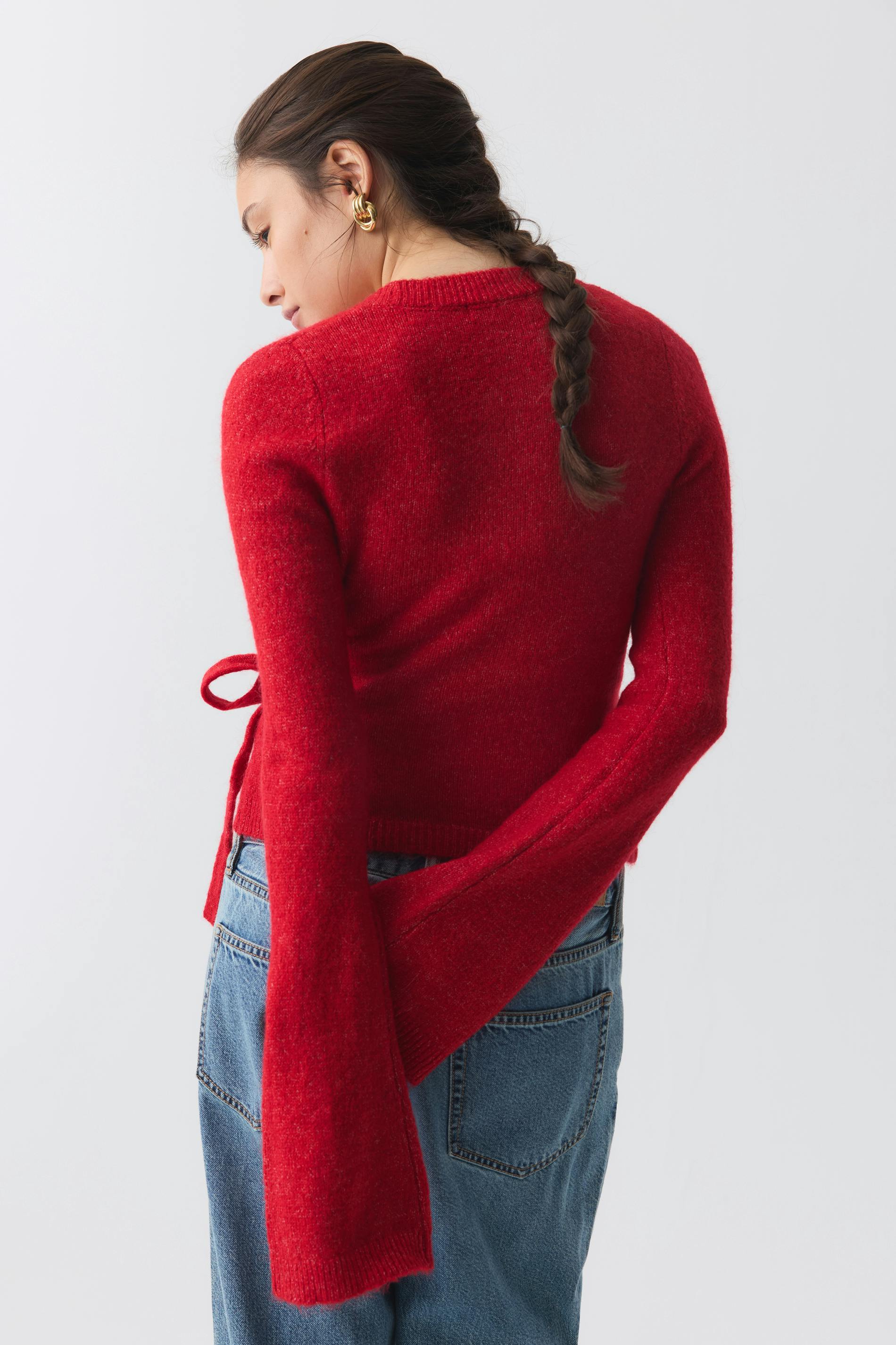 Knitted wrap cardigan