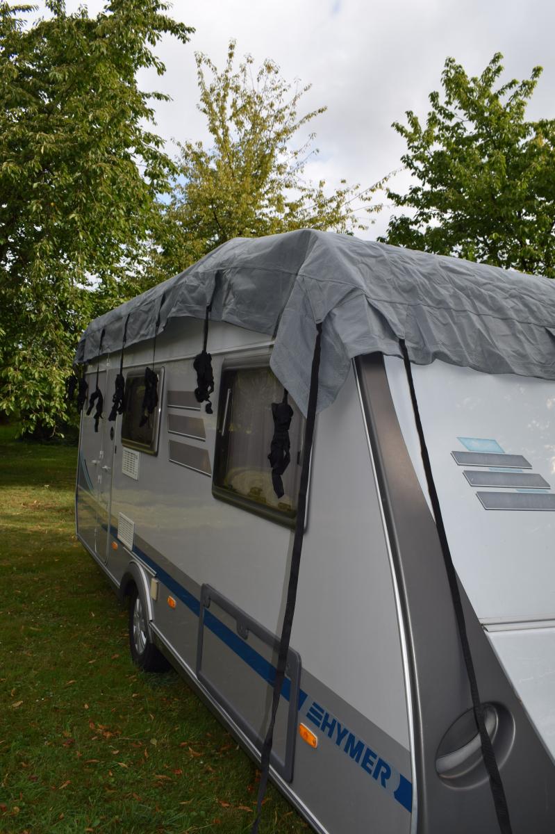 Green Yard GreenYard® Wohnwagen Schutzdach 850 cm Schutzhülle Wohnmobil Abdeckung Dach Garage