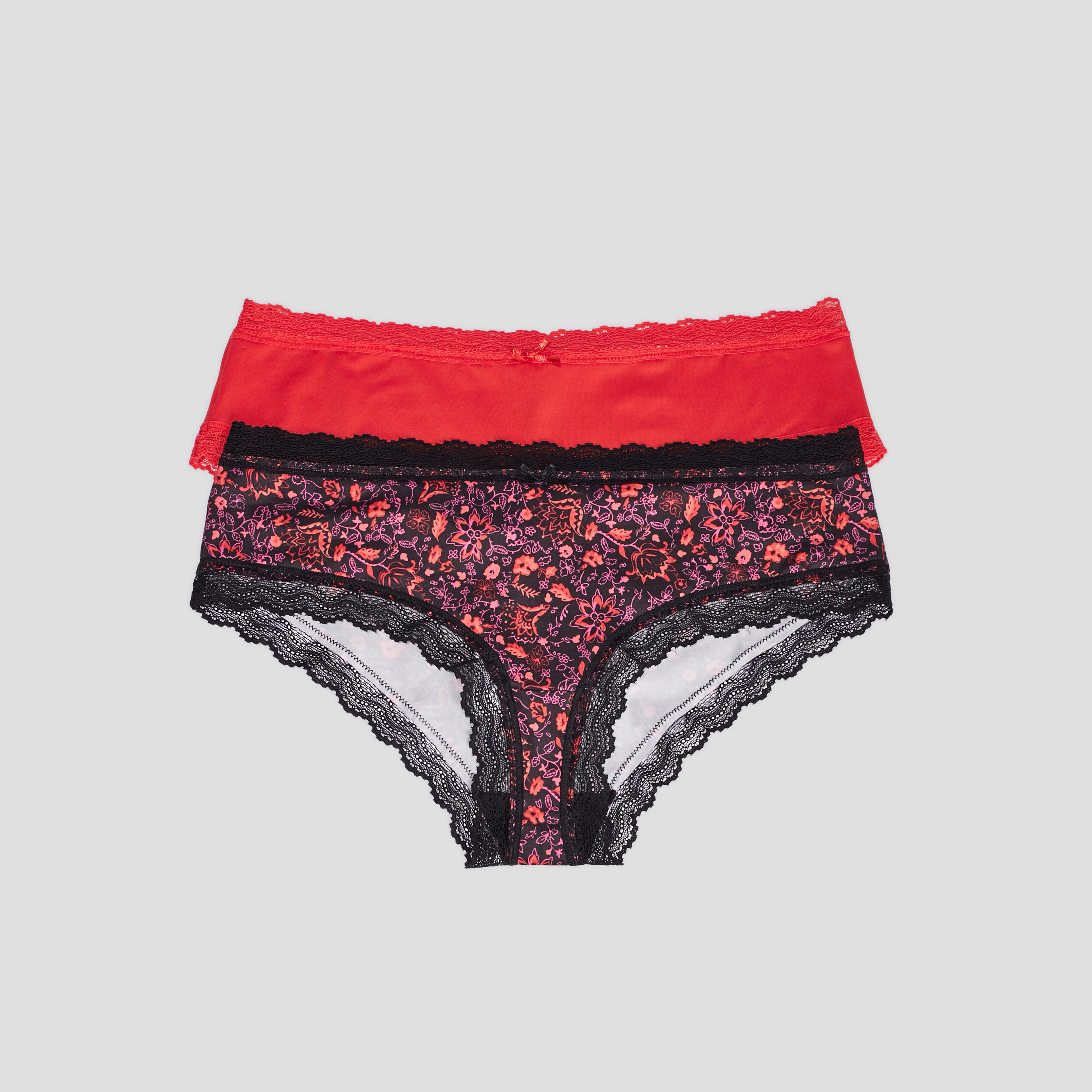 Lot 2 shortys microfibre rose poudrée femme | La Halle