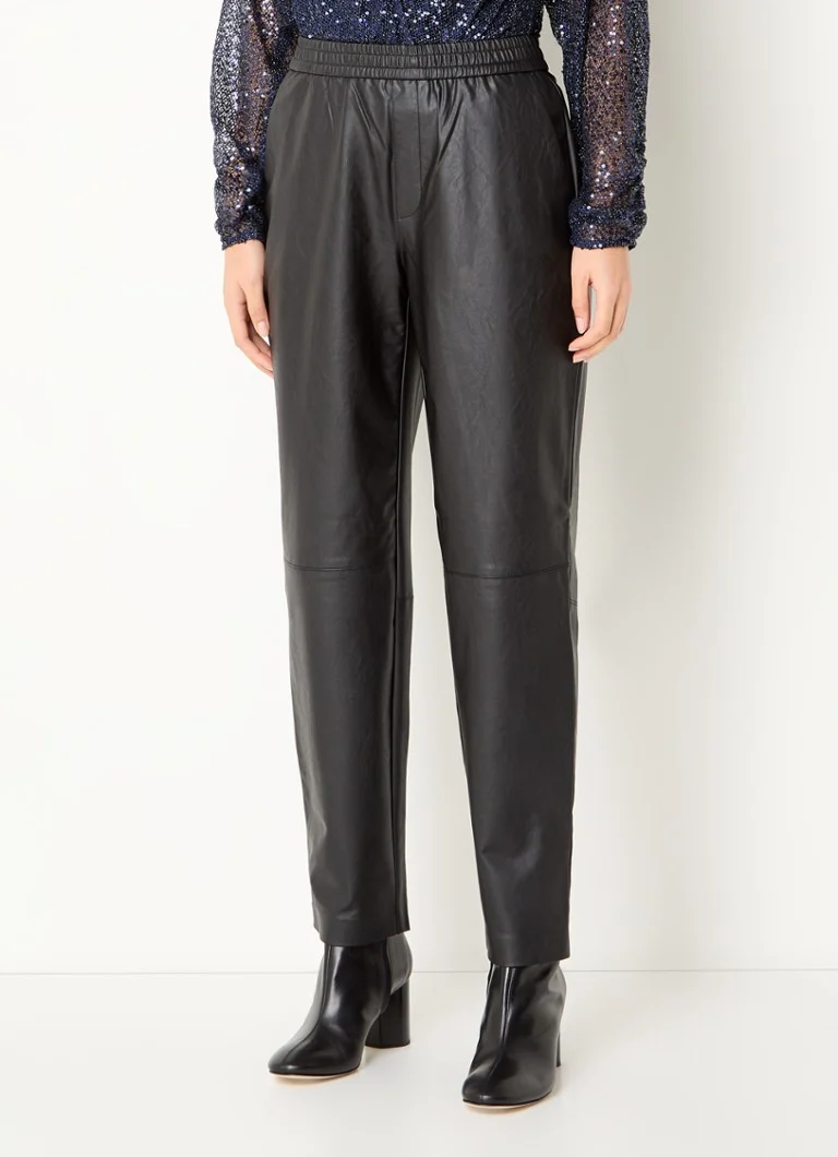 Dante 6 Geza high waist tapered fit pants of imitation leather