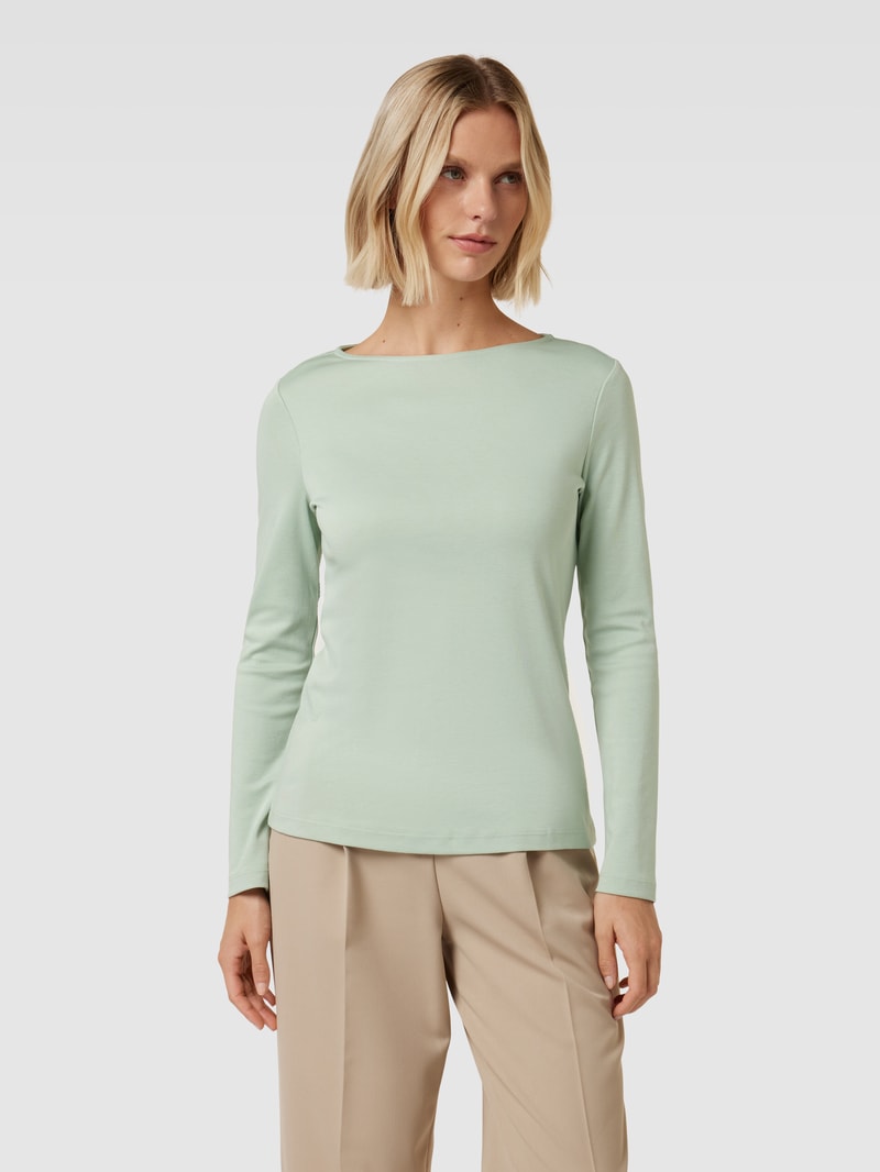 Longsleeve mit U-Boot-Ausschnitt in schilf