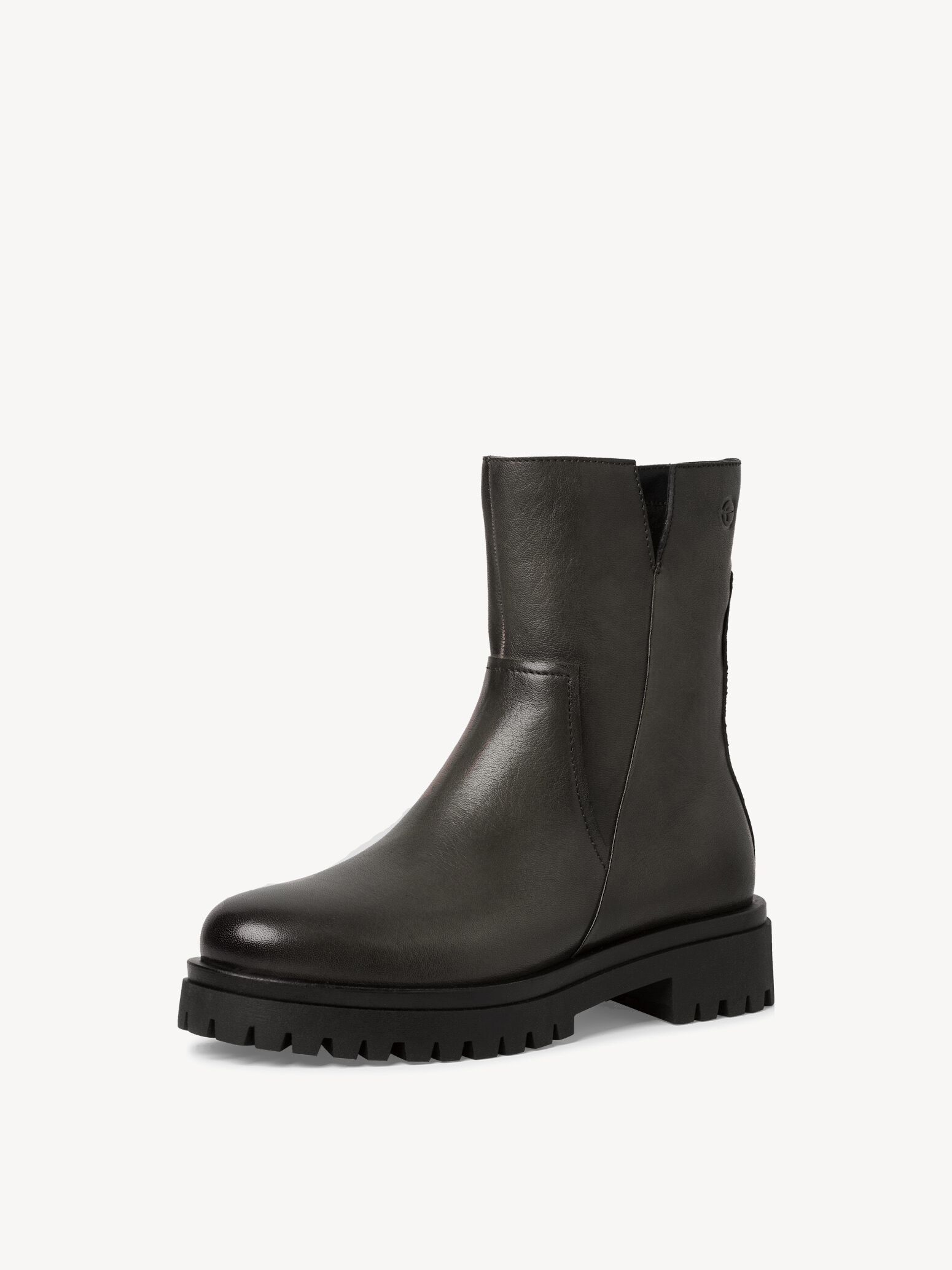 Bottine en cuir - gris