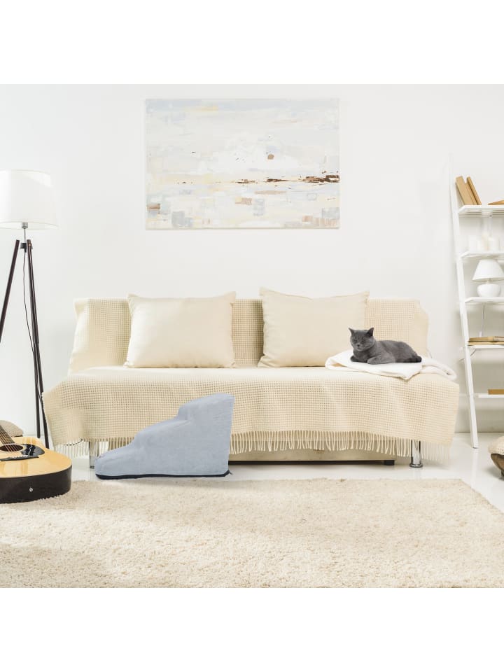 relaxdays Hundetreppe in Grau - (B)41 x (H)33 x (T)54 cm günstig kaufen onesize