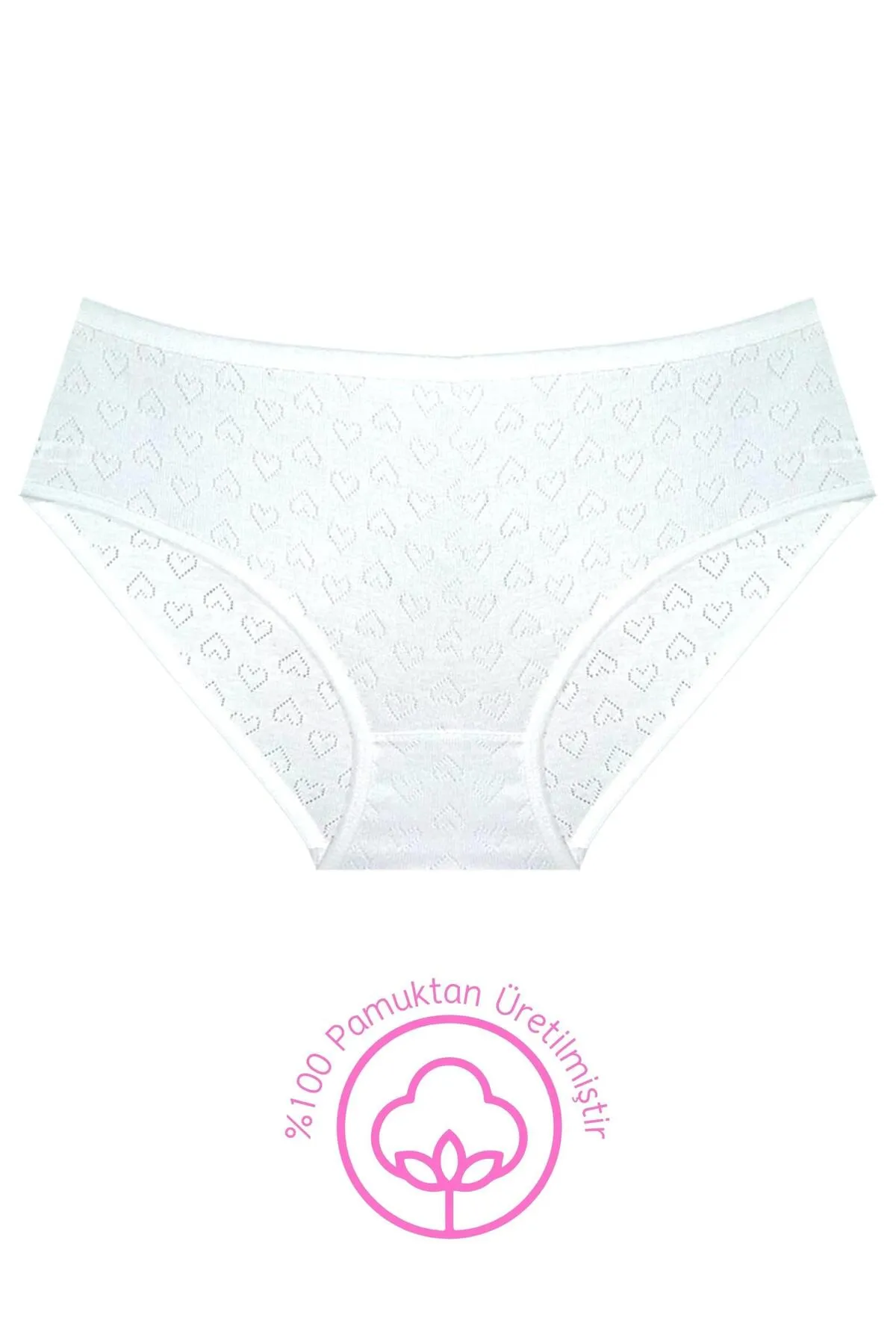 Newlilla  1506 Herz 100% Baumwolle 5-teiliges Damen Bato Höschen Pack V1