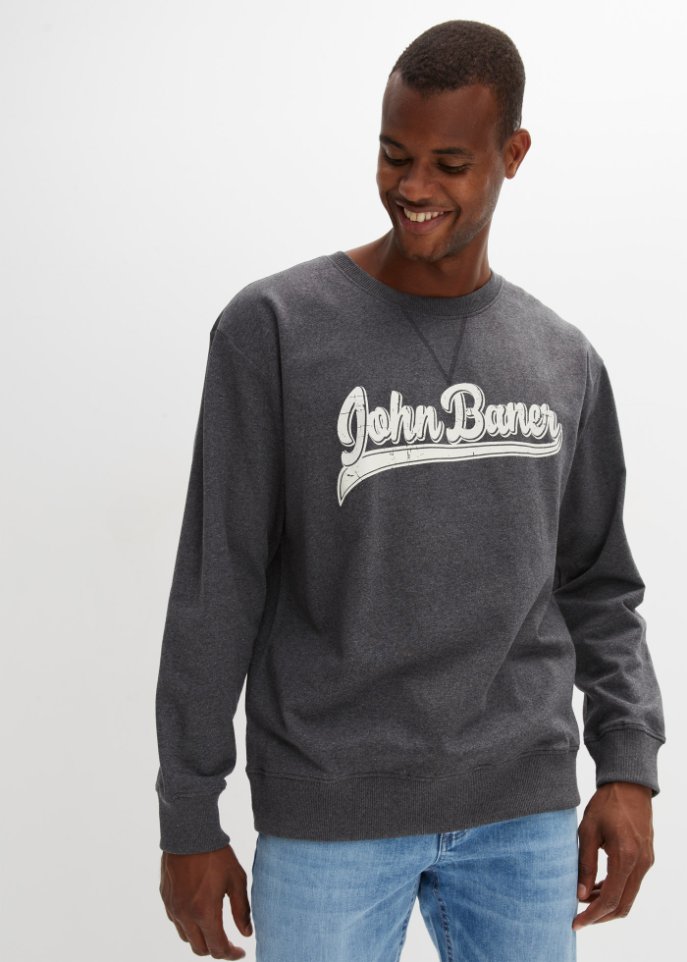 Sweatshirt mit recyceltem Polyester, Loose Fit