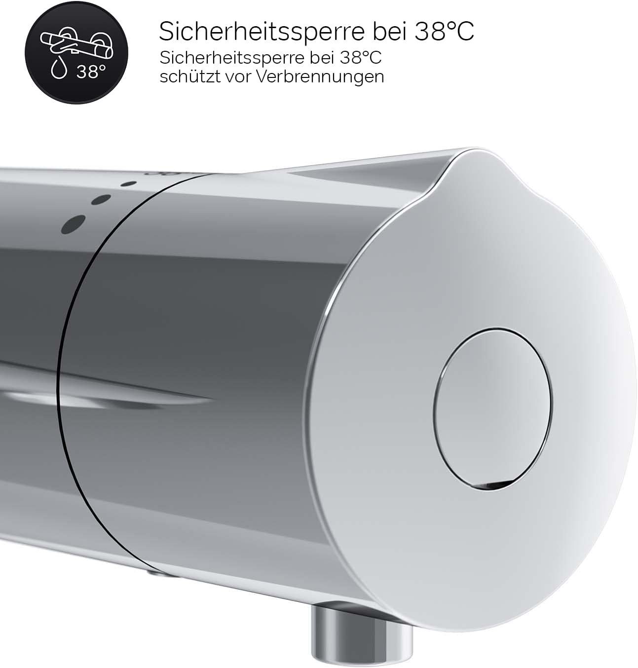 AM.PM Wannenarmatur Badewannenarmatur Duscharmaturen Like mit Thermostat (mit Auslauf/ohne Auslauf) mit Antikalk-System, Mischbatterie Badewanne, Wasserhahn Bad