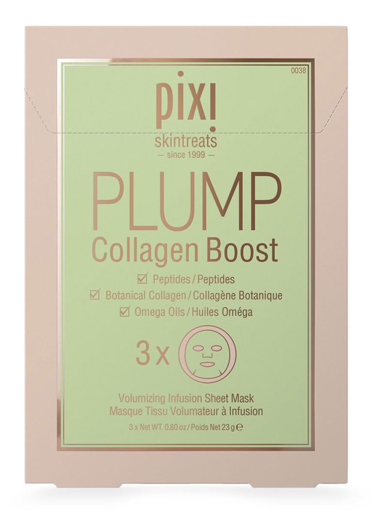 Pixi Mini Volumizing Infusion Sheet Mask - mini sejas maskas, 3 gab. iepakojumā