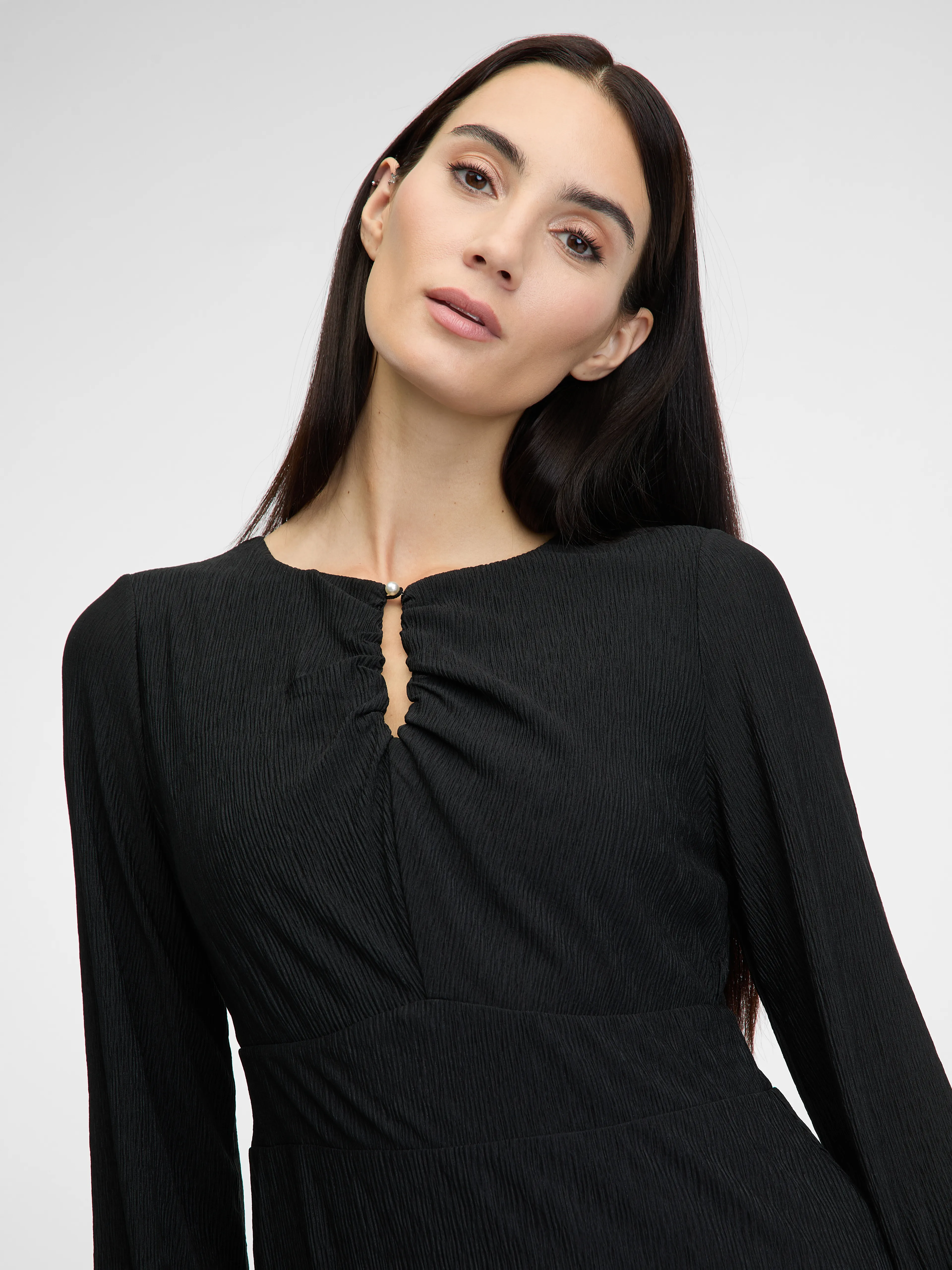 Schwarzes Damen-Midikleid ORSAY