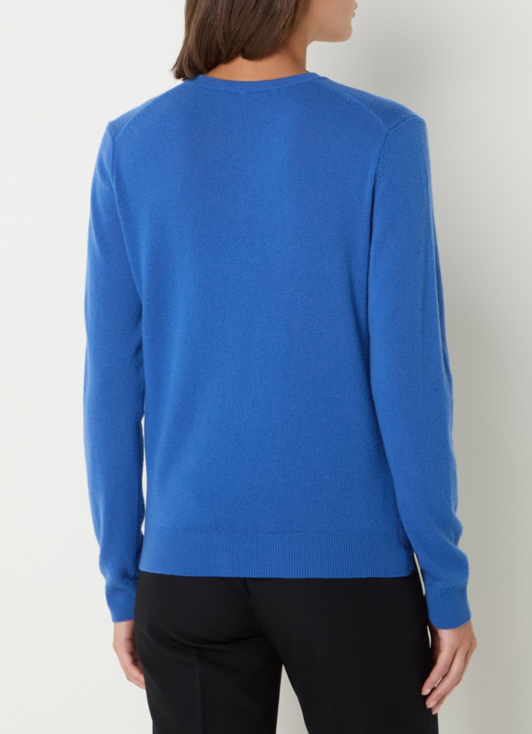 Cardigan Benetton cu guler rotund, confecționat din lână fină.