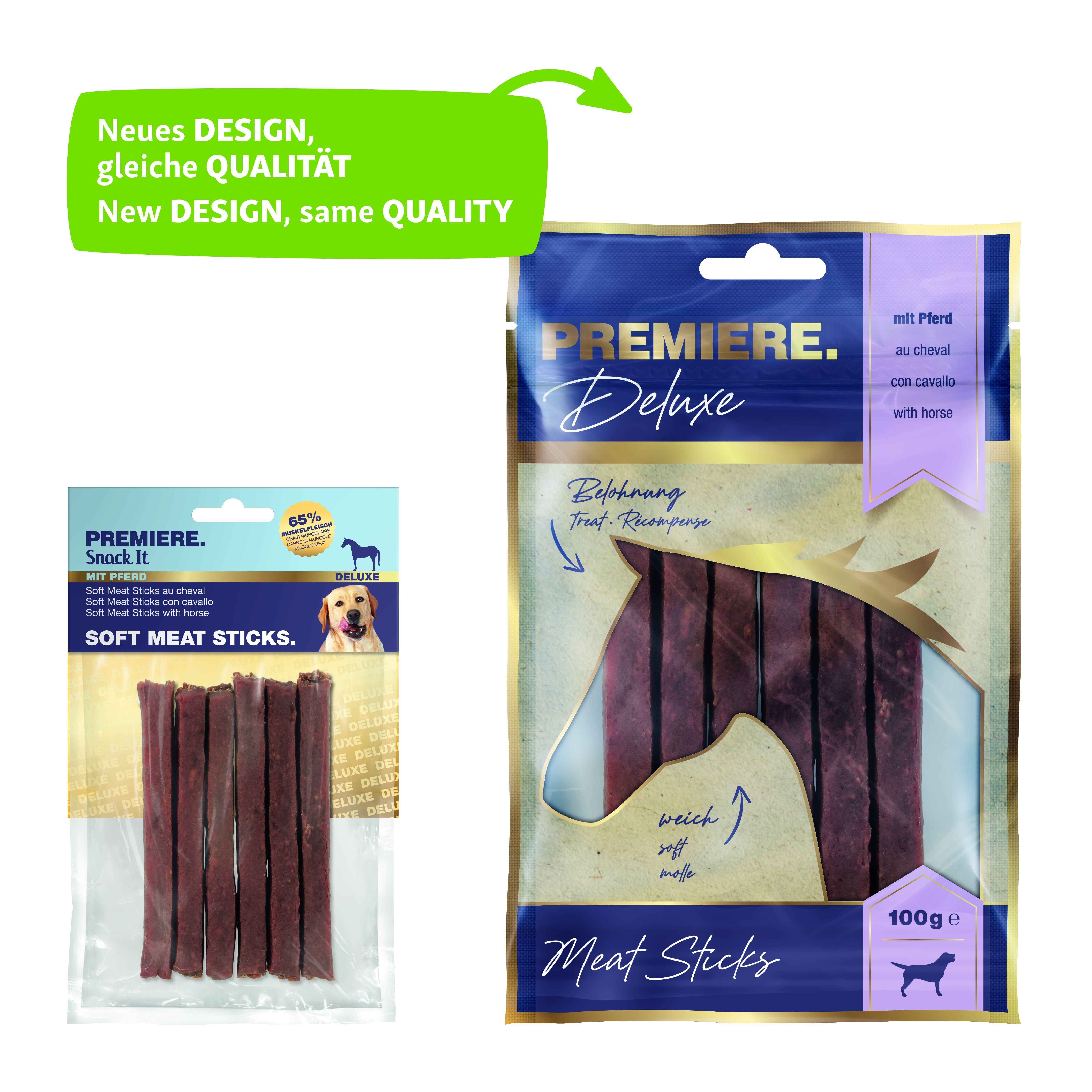 PREMIERE Snacks PREMIERE Snack it Soft Meat Sticks Pferd 100g