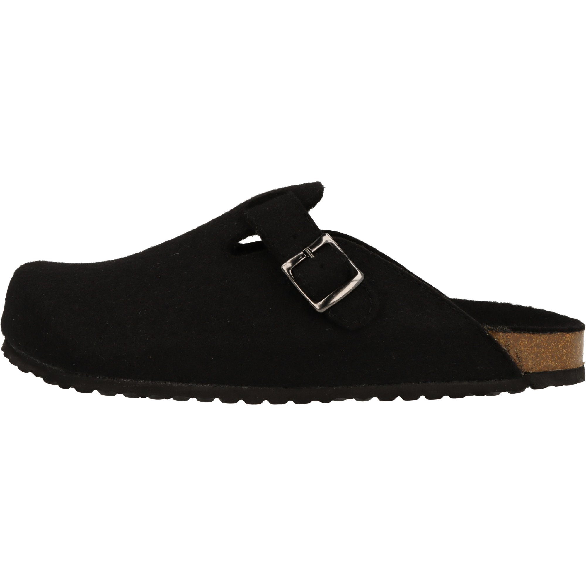 SUPERSOFT Herren Schuhe 511-064 Komfort Filz Pantoffeln Hausschuh Fußbett, Schnalle