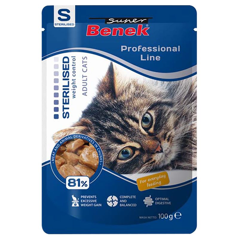 Sparpaket Super Benek Professional Line Sterilized Adult 48 x 100 g