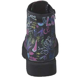 Barbarella Schnür Boots in schwarz